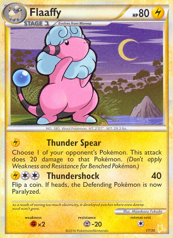 Flaaffy 017/30 — HGSS trainer Kit (Raichu) (English Pokémon TCG card)