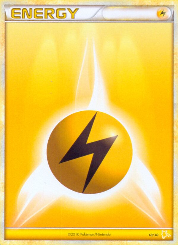 Lightning Energy 018/30 — HGSS trainer Kit (Raichu) (English Pokémon TCG card)