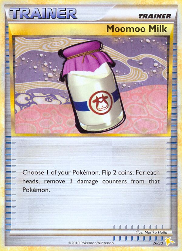 Moomoo Milk 026/30 — HGSS trainer Kit (Raichu) (English Pokémon TCG card)