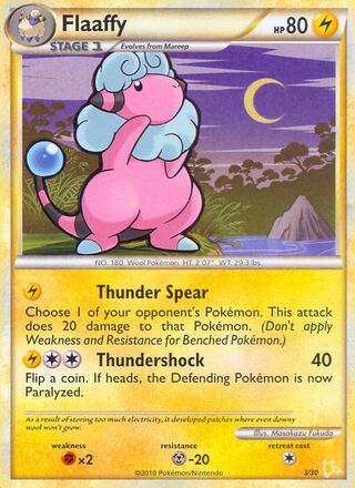 Flaaffy 003/30 — HGSS Trainer Kit (Raichu) (Japanese Pokémon TCG card)