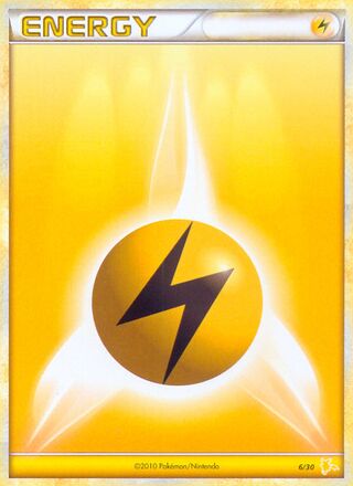 Lightning Energy 006/30 — HGSS Trainer Kit (Raichu) (Japanese Pokémon TCG card)