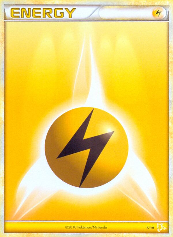 Lightning Energy 007/30 — HGSS trainer Kit (Raichu) (English Pokémon TCG card)