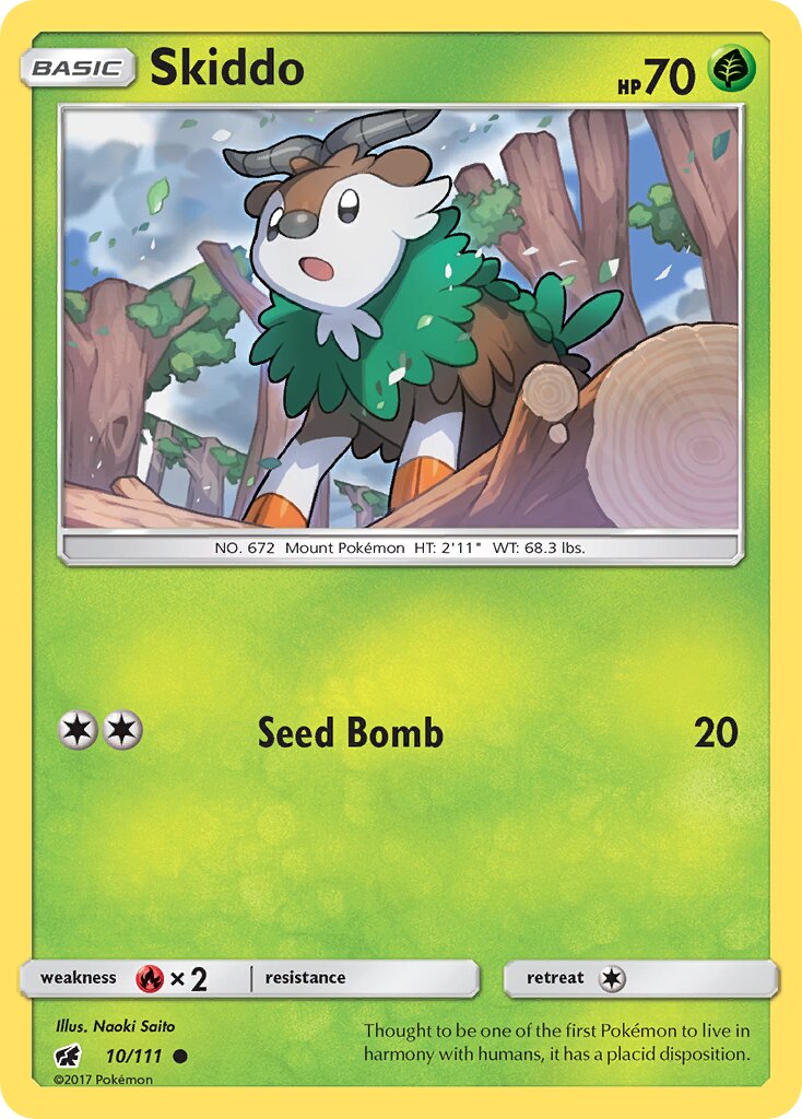 Skiddo 010/15 — SM Trainer Kit (Alolan Ninetales) (English Pokémon TCG card)