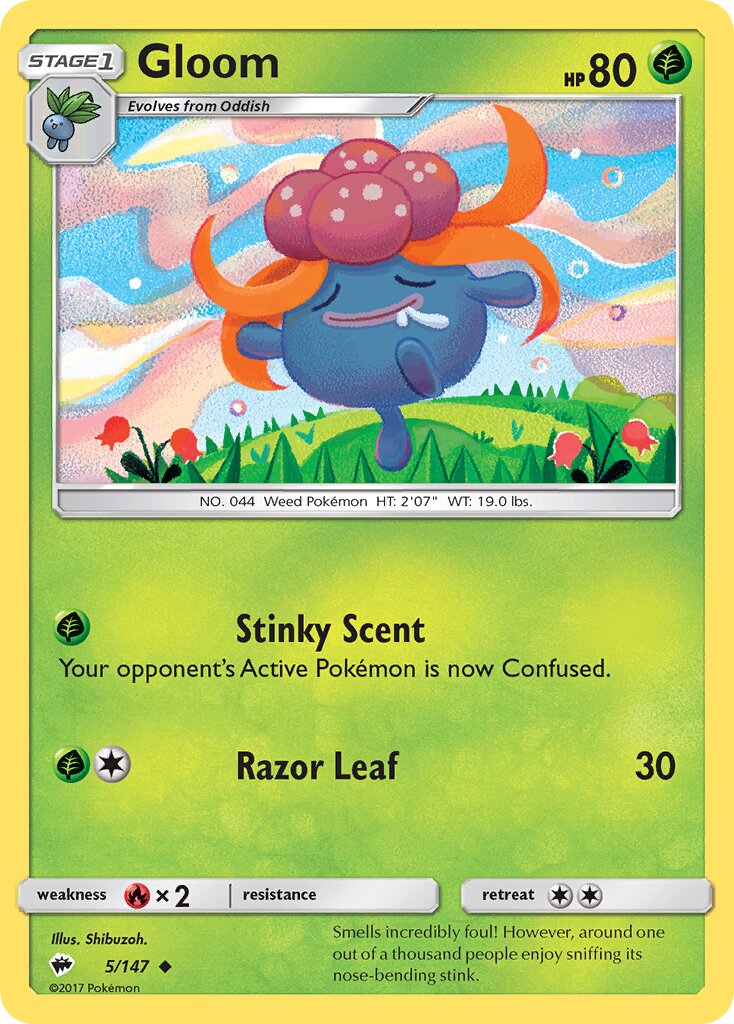 Gloom 005/15 — SM Trainer Kit (Alolan Ninetales) (English Pokémon TCG card)