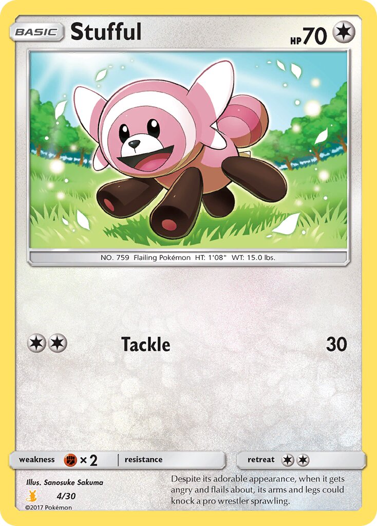 Stufful 004/30 — SM trainer Kit (Alolan Raichu) (English Pokémon TCG card)