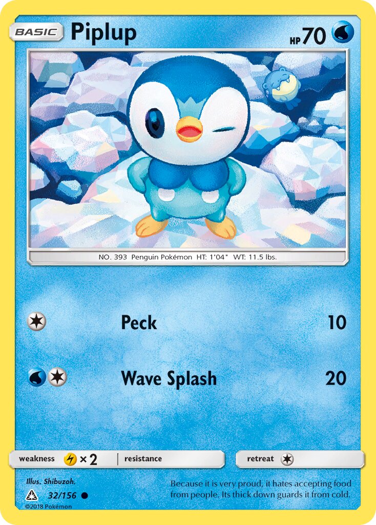 Piplup 032/15 — SM Trainer Kit (Alolan Sandslash) (English Pokémon TCG card)
