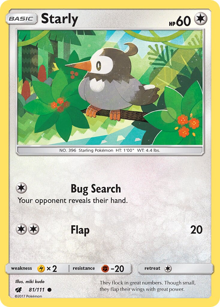 Starly 081/15 — SM Trainer Kit (Alolan Sandslash) (English Pokémon TCG card)