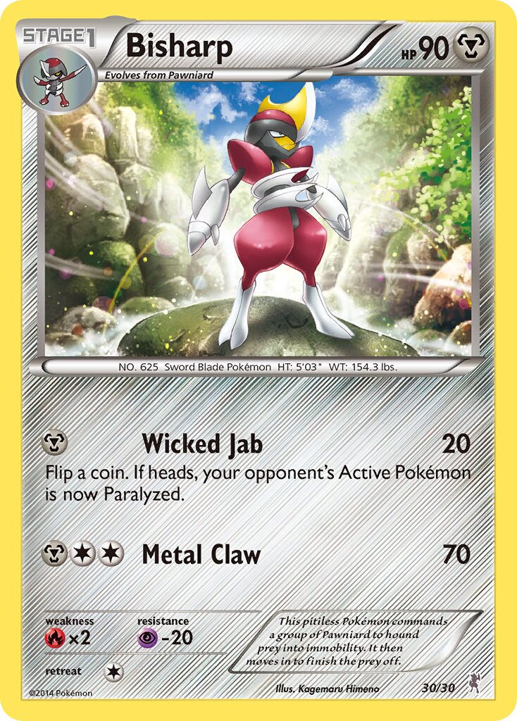 Bisharp 030/30 — XY trainer Kit (Bisharp) (English Pokémon TCG card)