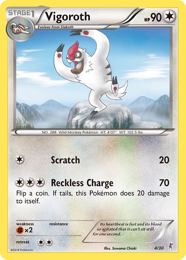 Vigoroth 004/30 — XY trainer Kit (Bisharp) (English Pokémon TCG card)