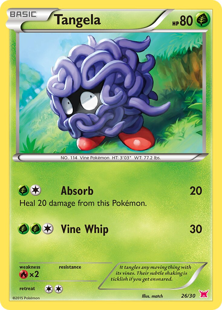 Tangela 026/30 — XY trainer Kit (Latias) (English Pokémon TCG card)