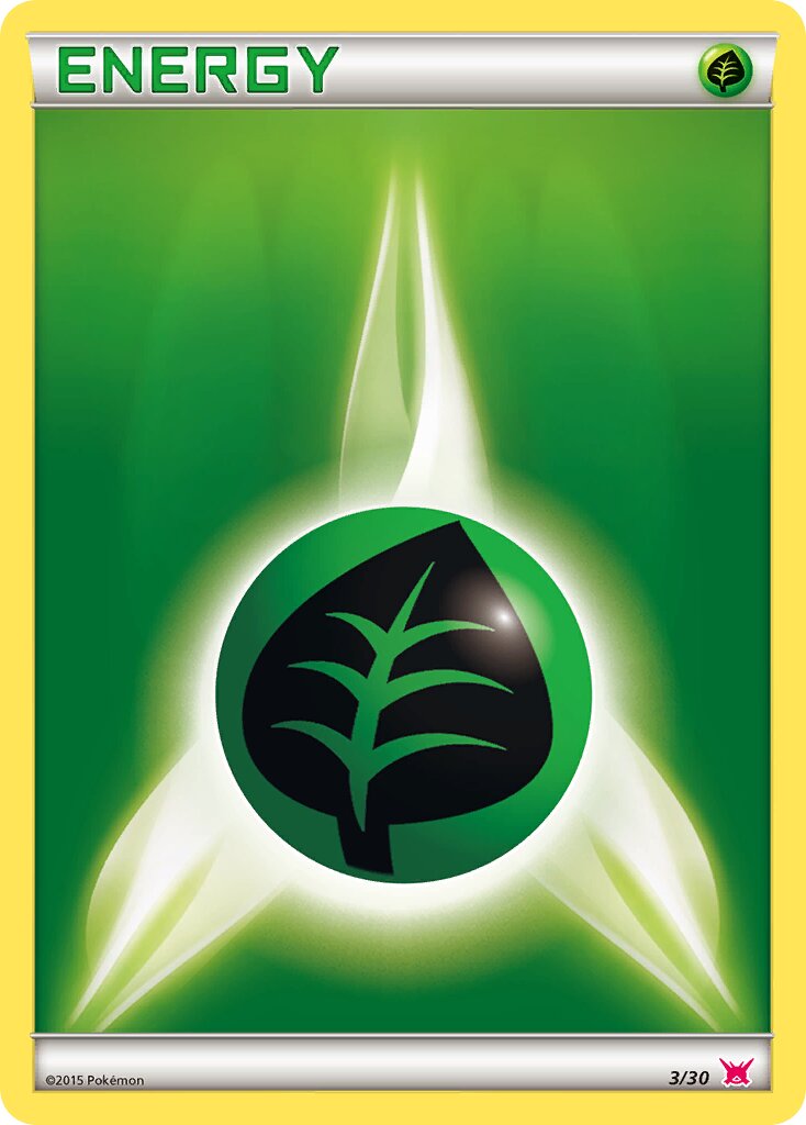 Grass Energy 003/30 — XY trainer Kit (Latias) (English Pokémon TCG card)