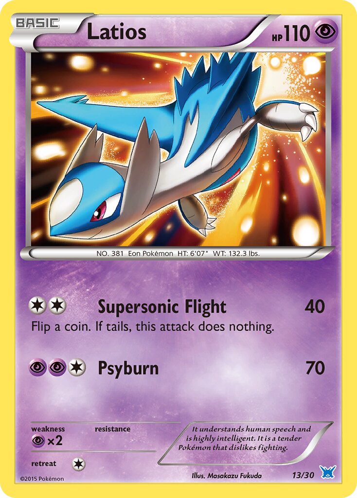 Latios 013/30 — XY trainer Kit (Latios) (English Pokémon TCG card)