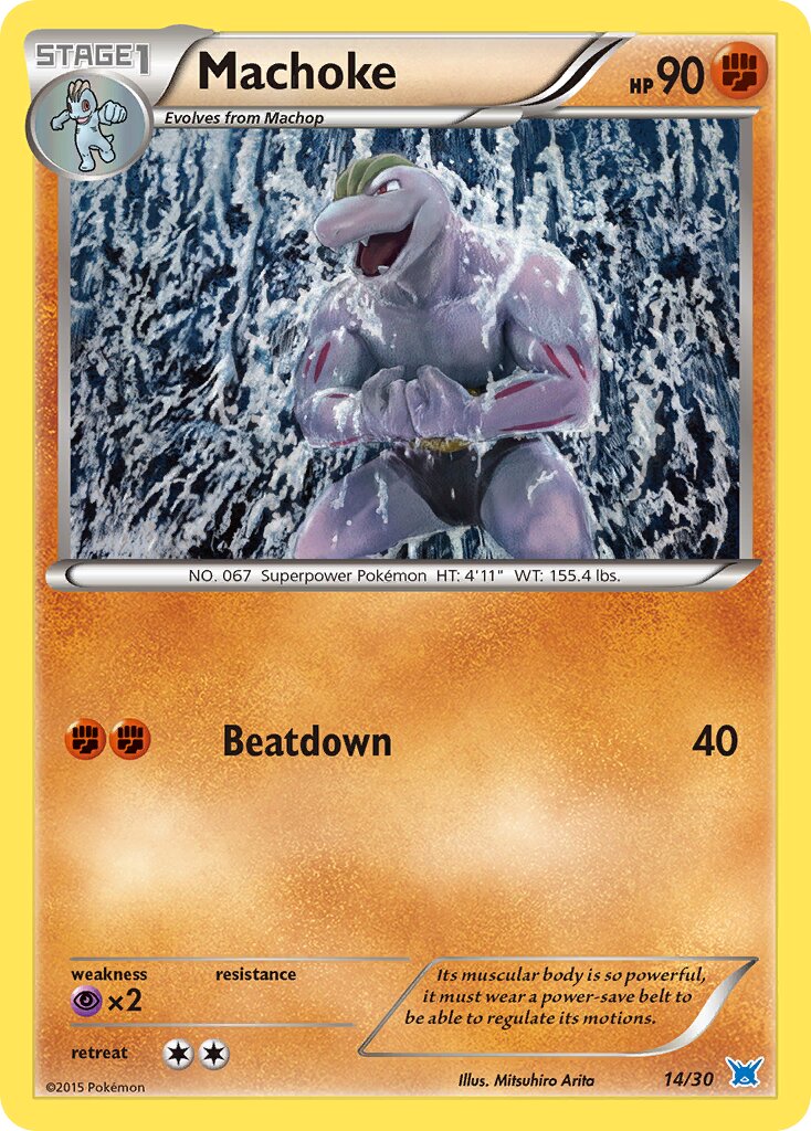 Machoke 014/30 — XY trainer Kit (Latios) (English Pokémon TCG card)