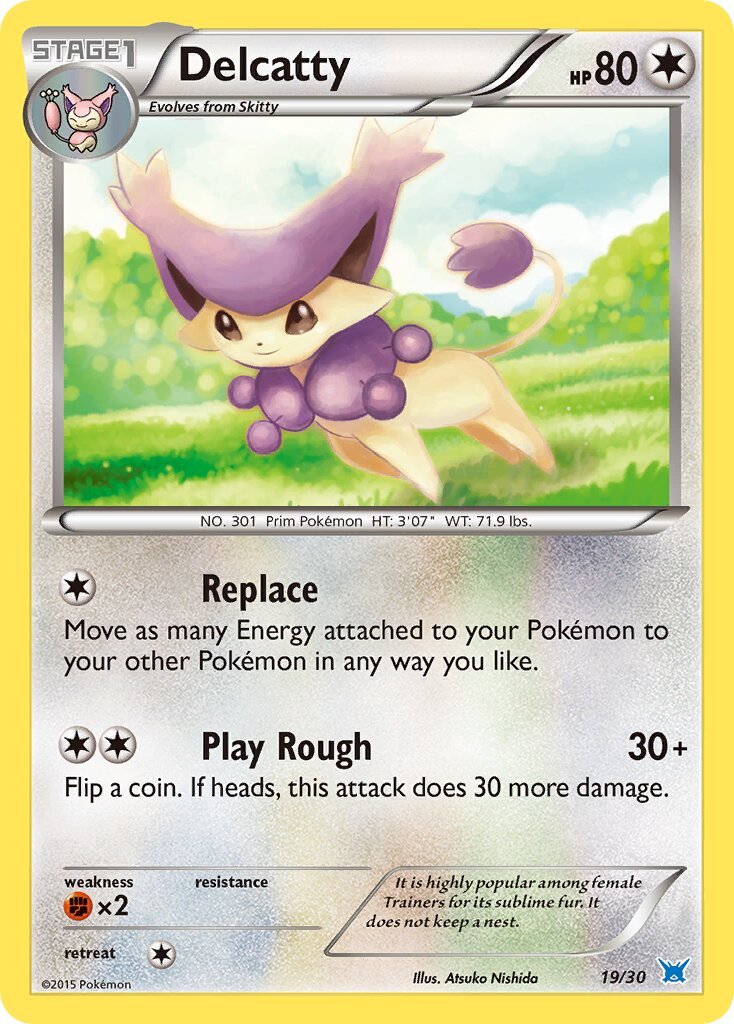 Delcatty 019/30 — XY trainer Kit (Latios) (English Pokémon TCG card)