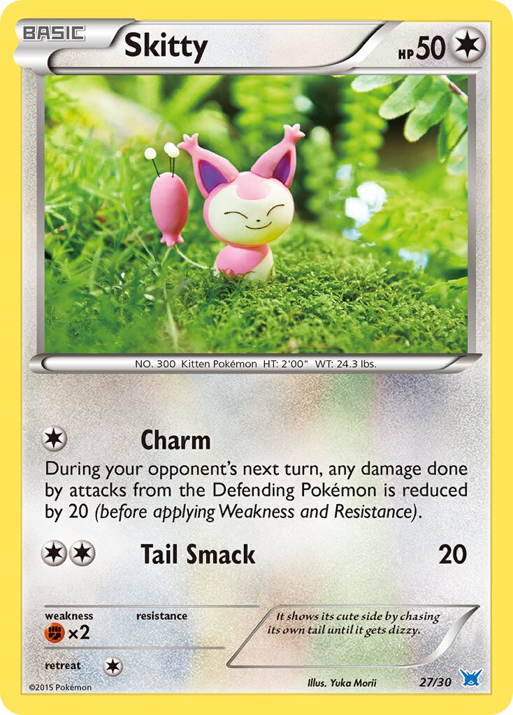 Skitty 027/30 — XY trainer Kit (Latios) (English Pokémon TCG card)