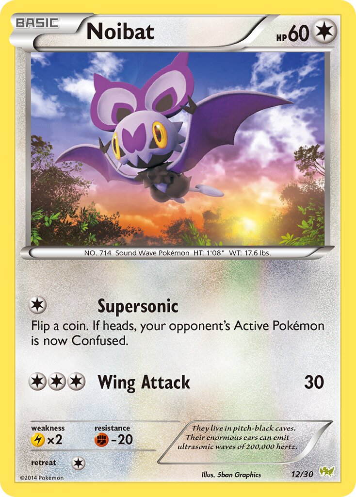 Noibat 012/30 — XY trainer Kit (Noivern) (English Pokémon TCG card)