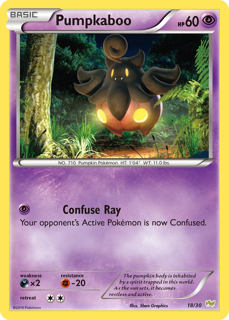 Pumpkaboo 018/30 — XY trainer Kit (Noivern) (English Pokémon TCG card)