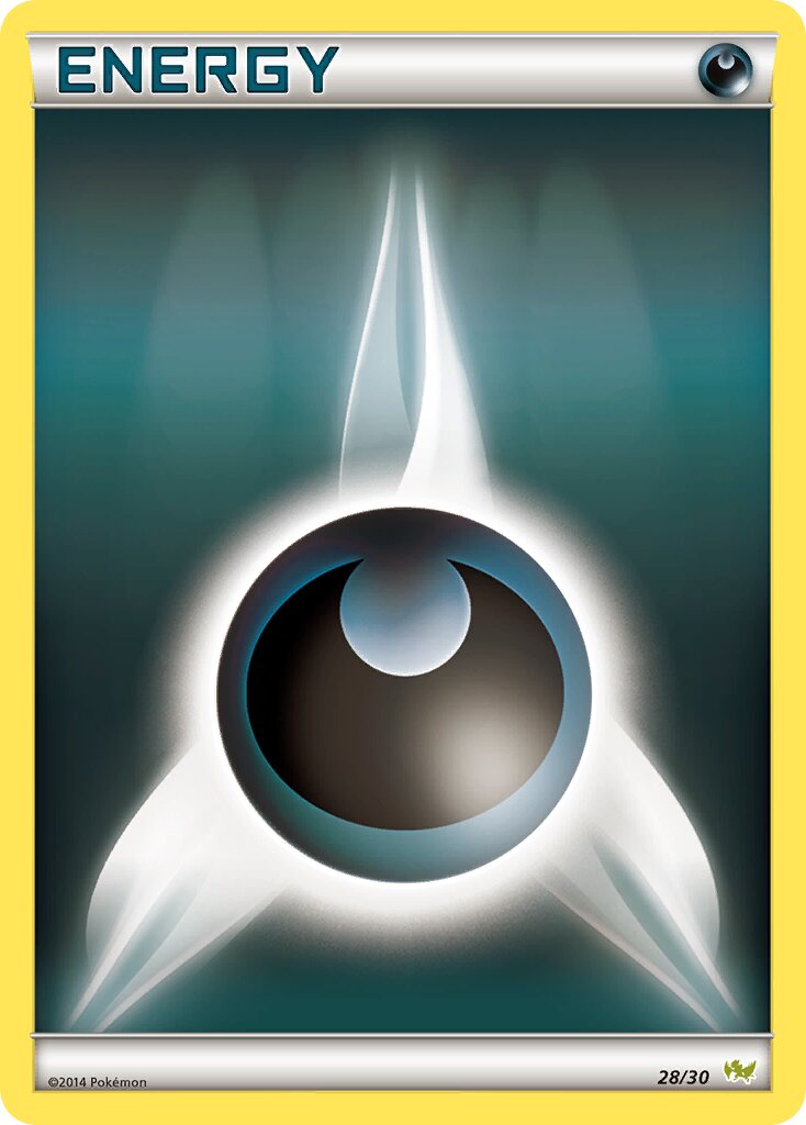 Darkness Energy 028/30 — XY trainer Kit (Noivern) (English Pokémon TCG card)