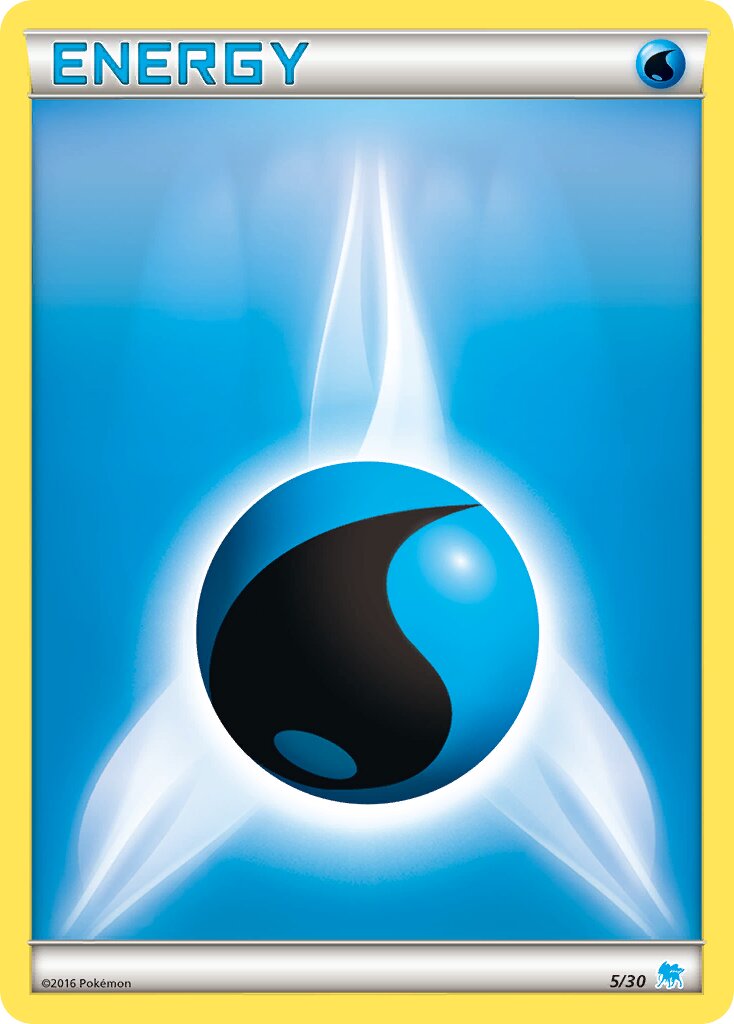 Water Energy 005/30 — XY trainer Kit (Suicune) (English Pokémon TCG card)