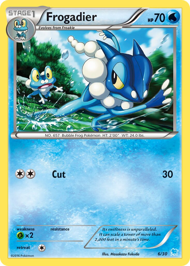 Frogadier 006/30 — XY trainer Kit (Suicune) (English Pokémon TCG card)