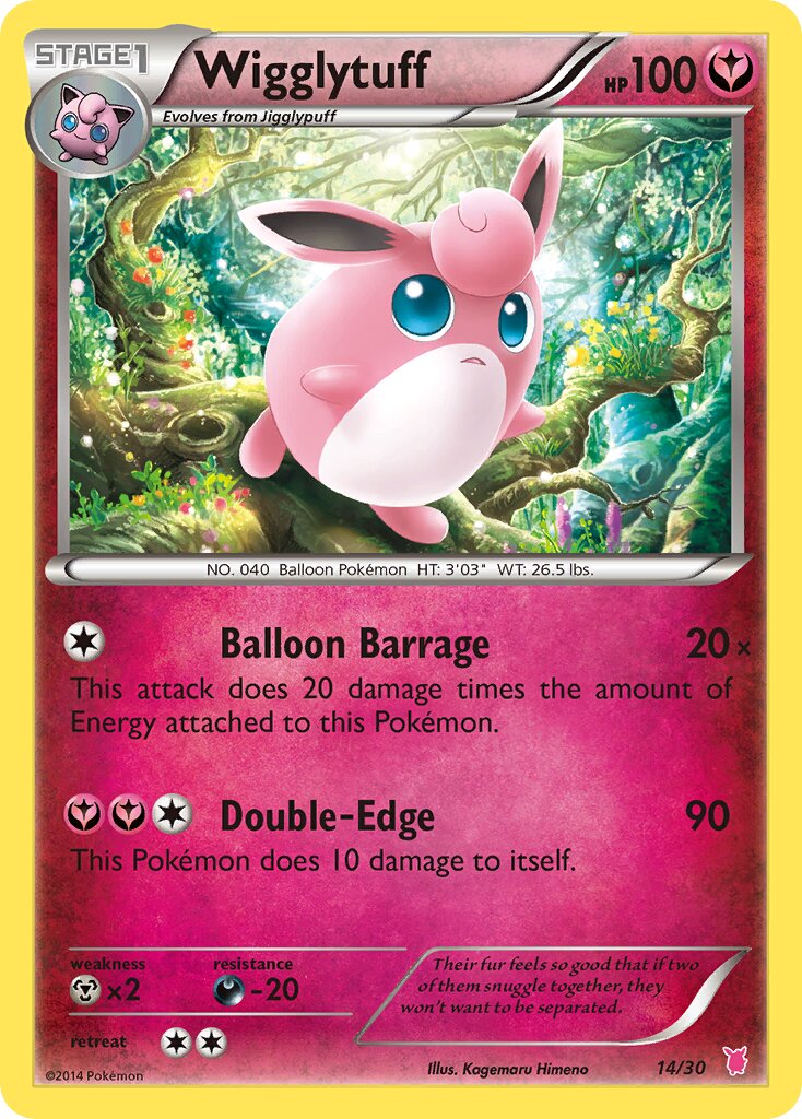 Wigglytuff 014/30 — XY trainer Kit (Wigglytuff) (English Pokémon TCG card)