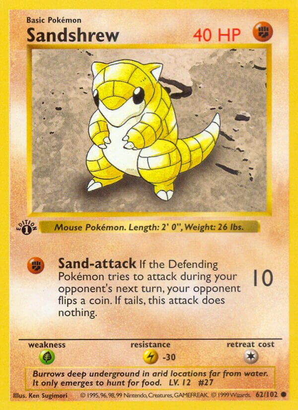 Sandshrew 062 — Trainer Deck A (English Pokémon TCG card)