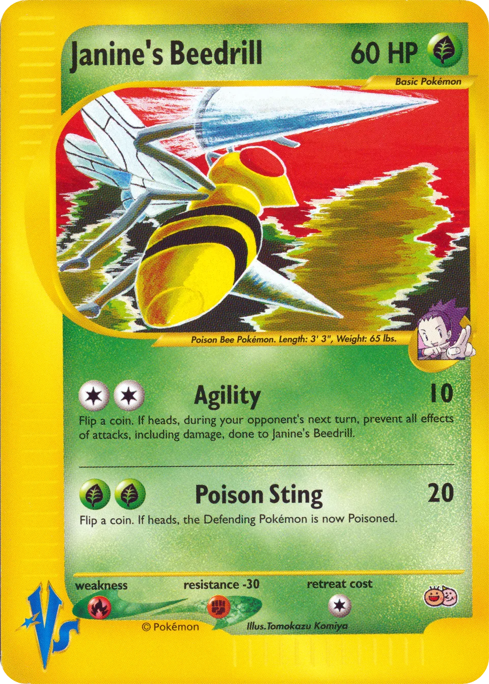 Janine's Beedrill 002 — Tropical Mega Battle (English Pokémon TCG card)