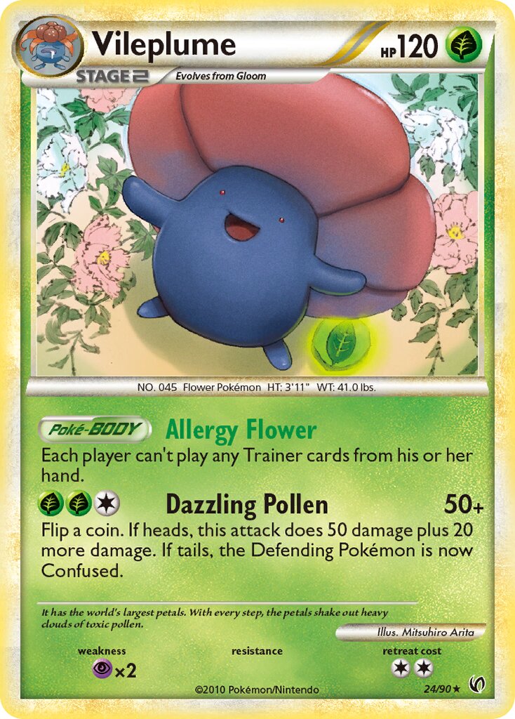 Vileplume 024 — Undaunted (English Pokémon TCG card)