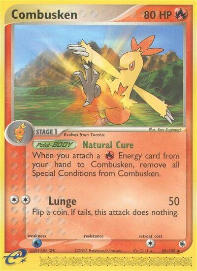 Combusken 028/25 — WC Deck 2004 (Blaziken Tech) (English Pokémon TCG card)