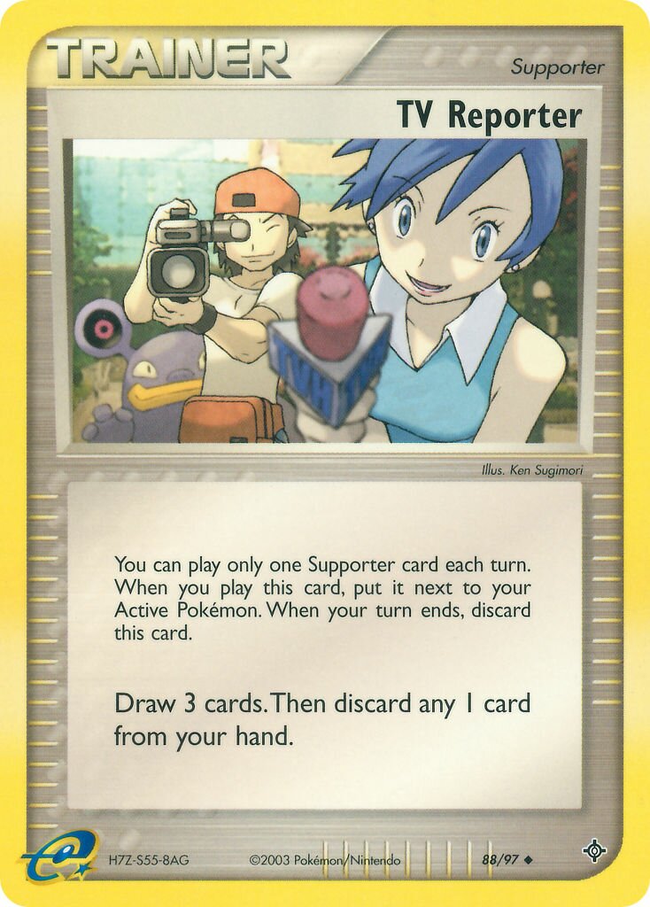 TV Reporter 088/22 — WC Deck 2004 (Magma Spirit) (English Pokémon TCG card)