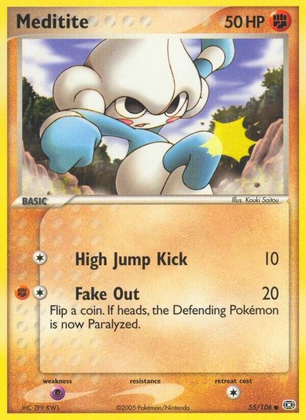 Meditite 055/18 — WC Deck 2005 (Bright Aura) (English Pokémon TCG card)