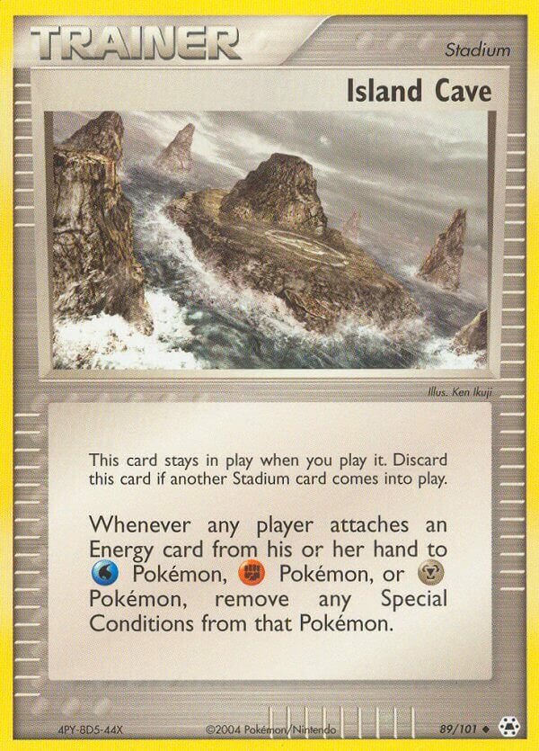 Island Cave 089/18 — WC Deck 2005 (Bright Aura) (English Pokémon TCG card)
