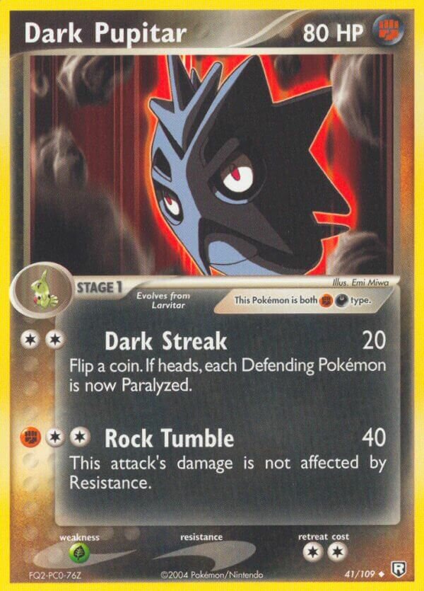 Dark Pupitar 041/26 — WC Deck 2005 (Dark Tyranitar) (English Pokémon TCG card)