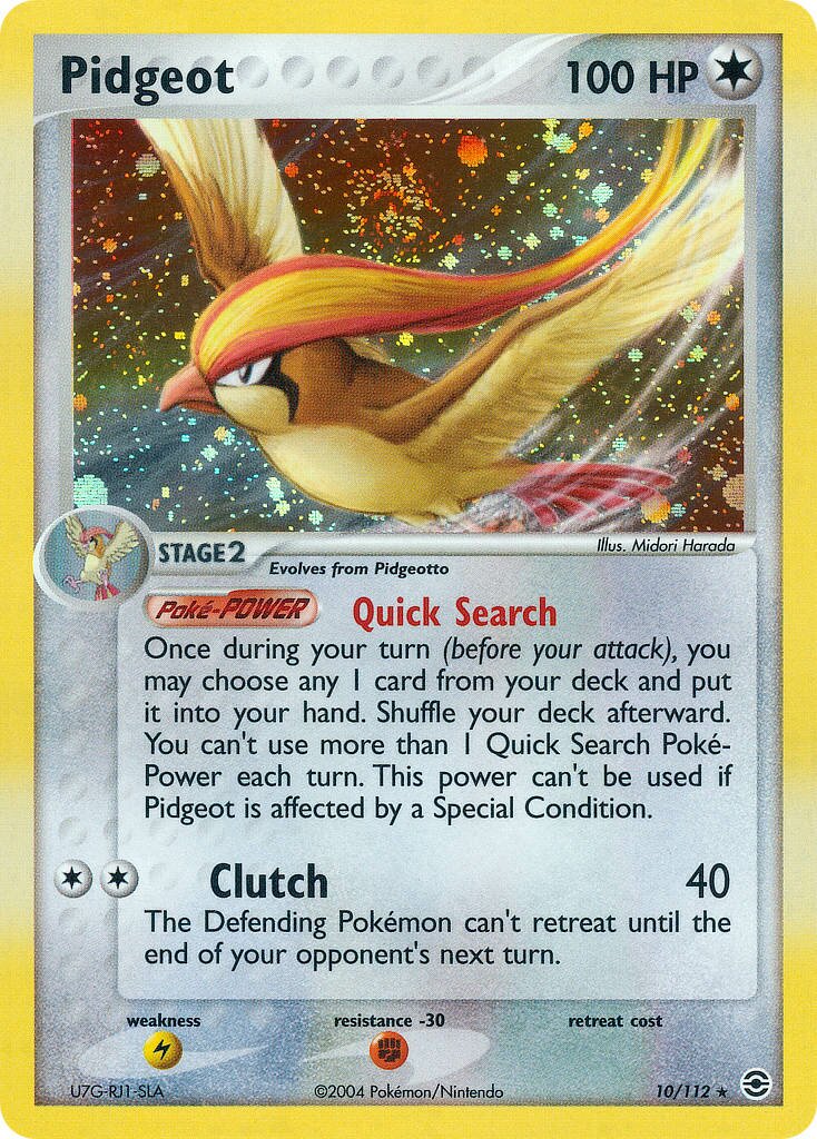 Pidgeot 010/20 — WC Deck 2005 (Queendom) (English Pokémon TCG card)
