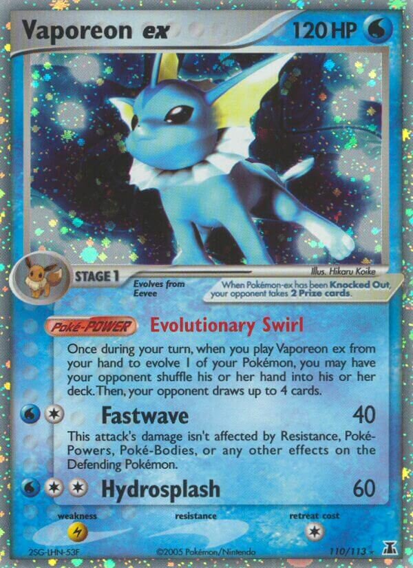 Vaporeon ex 011/27 — WC Deck 2006 (Eeveelutions) (English Pokémon TCG card)