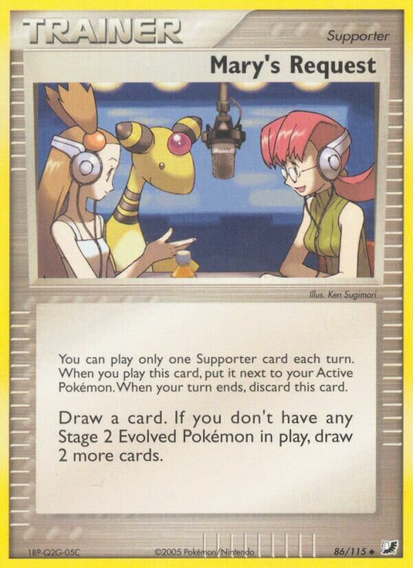 Mary's Request 086/26 — WC Deck 2007 (Legendary Ascent) (English Pokémon TCG card)