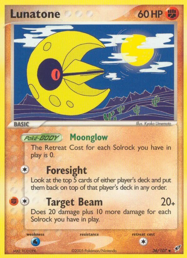 Lunatone 036/27 — WC Deck 2007 (Rambolt) (English Pokémon TCG card)
