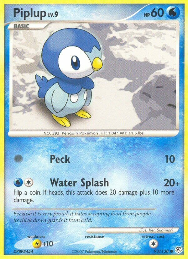 Piplup 093/20 — WC Deck 2007 (Swift Empoleon) (English Pokémon TCG card)