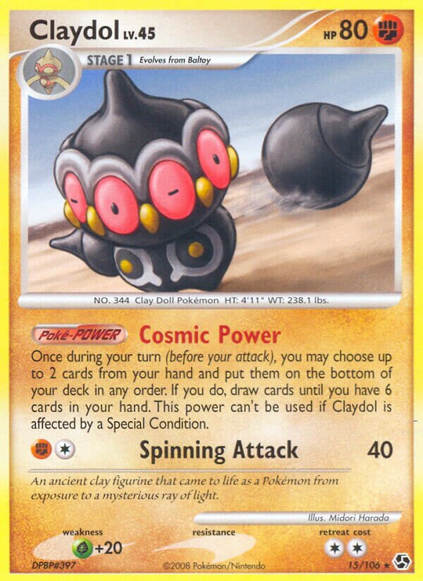 Claydol 015/28 — WC Deck 2008 (Empotech) (English Pokémon TCG card)