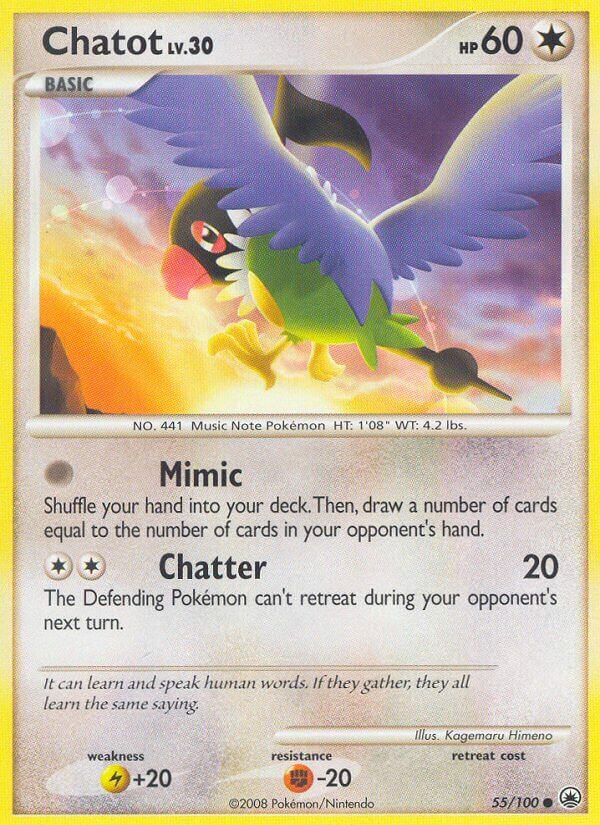 Chatot 055/28 — WC Deck 2008 (Empotech) (English Pokémon TCG card)