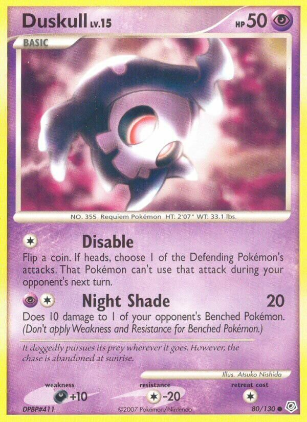 Duskull 080/28 — WC Deck 2008 (Empotech) (English Pokémon TCG card)