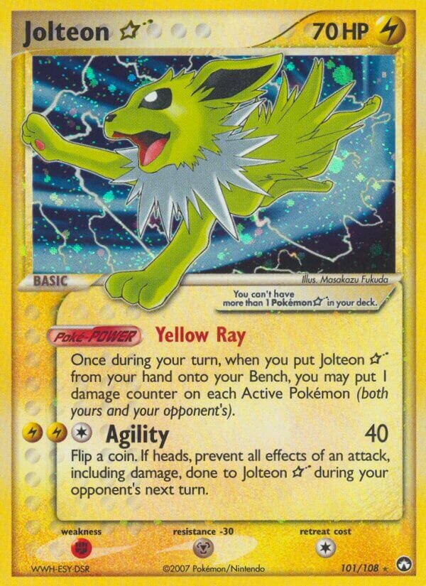 Jolteon ☆ 010/27 — WC Deck 2008 (Psychic Lock) (English Pokémon TCG card)