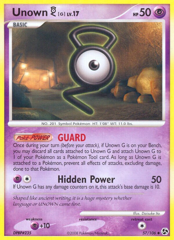 Unown G 057/27 — WC Deck 2009 (Luxdrill) (English Pokémon TCG card)