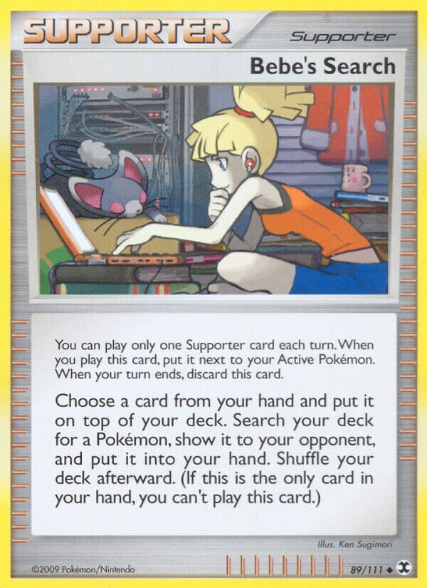 Bebe's Search 089/27 — WC Deck 2009 (Stallgon) (English Pokémon TCG card)