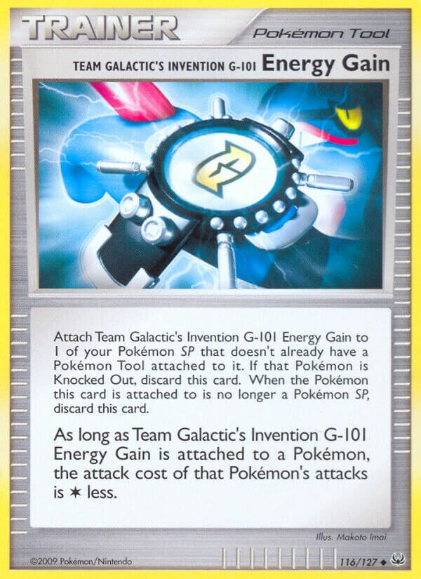 Team Galactic's Invention G-101 Energy Gain 011/30 — WC Deck 2010 (Luxchomp Of The Spirit) (English Pokémon TCG card)
