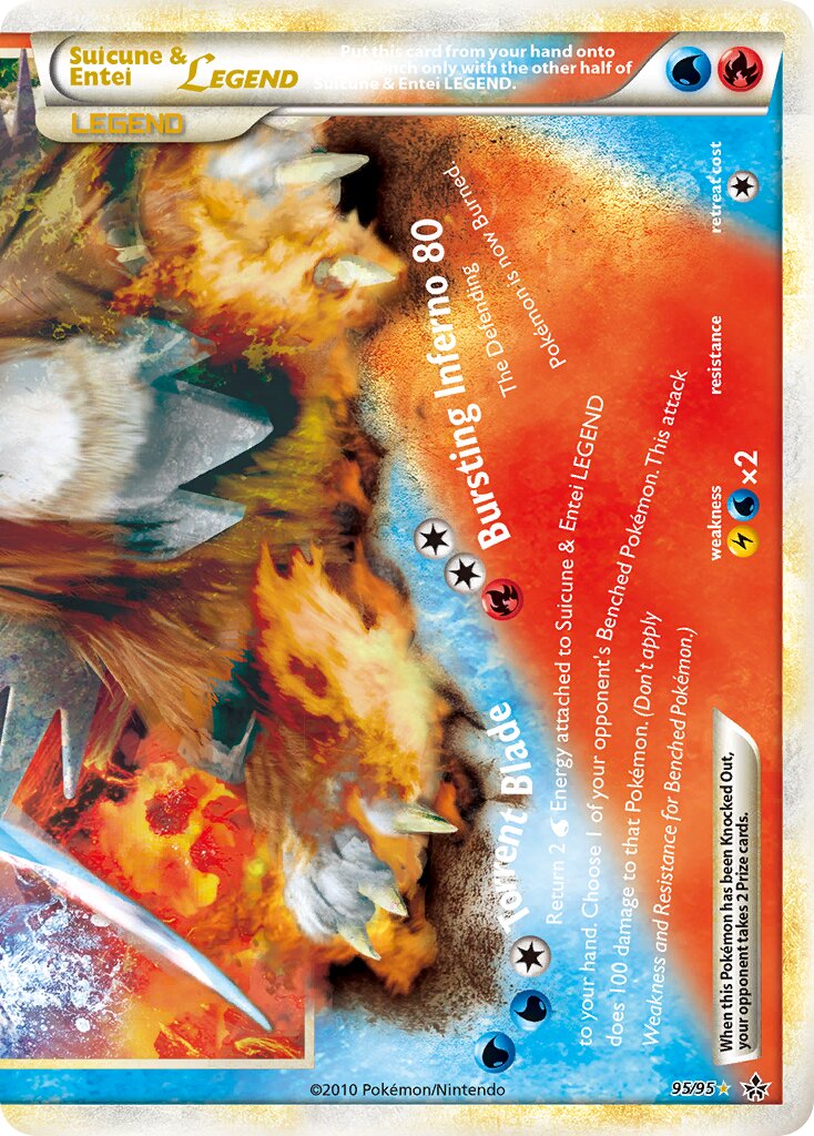 Suicune & Entei LEGEND 095/27 — WC Deck 2011 (The Truth) (English Pokémon TCG card)