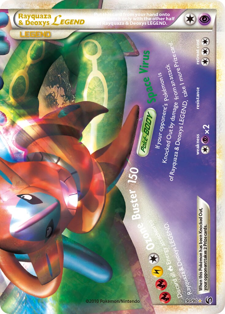 Rayquaza & Deoxys LEGEND 090/22 — WC Deck 2011 (Twinboar) (English Pokémon TCG card)
