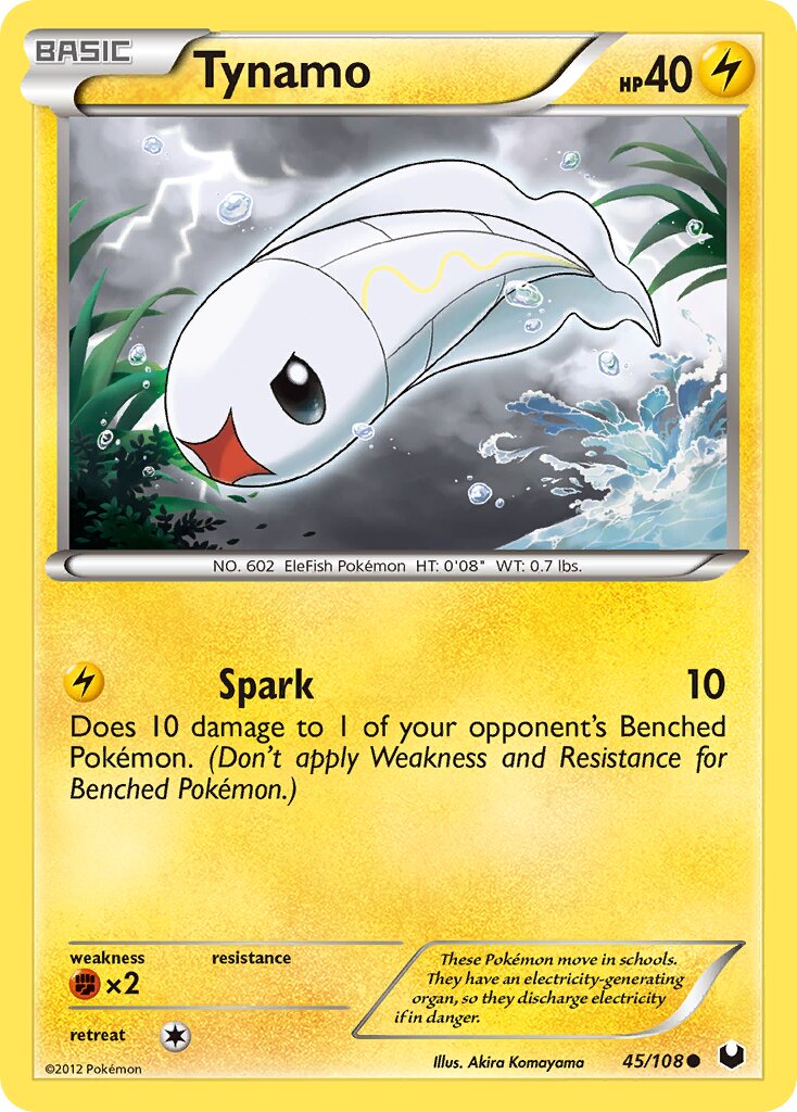 Tynamo 045/22 — WC Deck 2012 (Eeltwo) (English Pokémon TCG card)