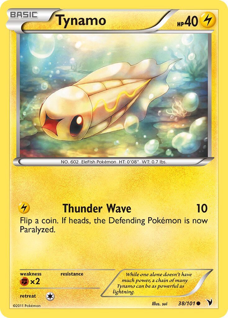 Tynamo 038/18 — WC Deck 2013 (Anguille Sous Roche) (English Pokémon TCG card)