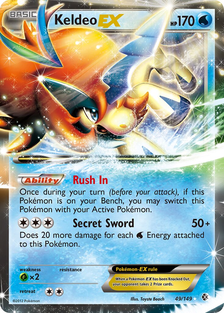Keldeo-EX 049/18 — WC Deck 2013 (Anguille Sous Roche) (English Pokémon TCG card)
